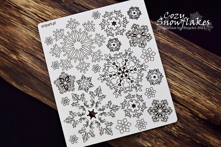 Snipart Chipboard - 35036 Cozy Snowflakes – Snowflakes – big set