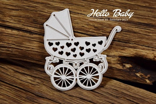 Snipart Chipboard - 25523 Hello Baby – Layered Pram – big