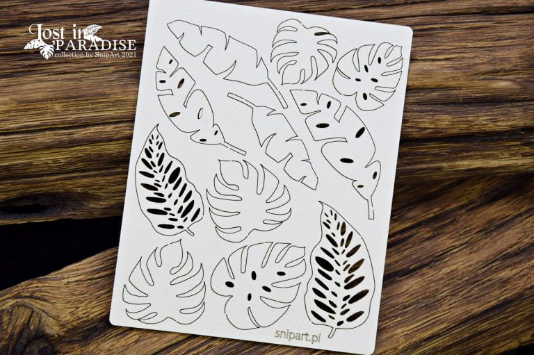 Snipart Chipboard - 24995 Lost in Paradise – Exotic Monstera Leaves