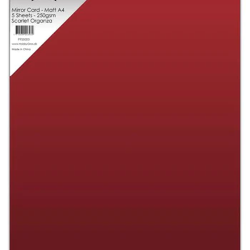 Paper Favourites Mirror Card Mat "Scarlet Organza" PFSS003