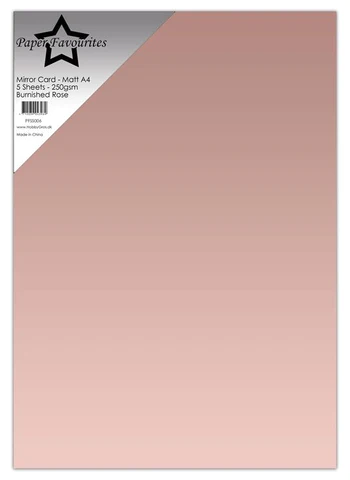 Paper Favourites Mirror Card Mat "Burnished Rose" PFSS006