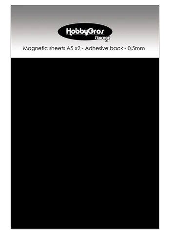 HobbyGros Storage "Magnetic Sheets A5 (2 pcs) - Adhesive Back" SS108