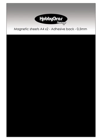 HobbyGros Storage "Magnetic Sheets A4 (2 pcs) - Adhesive Back" SS109
