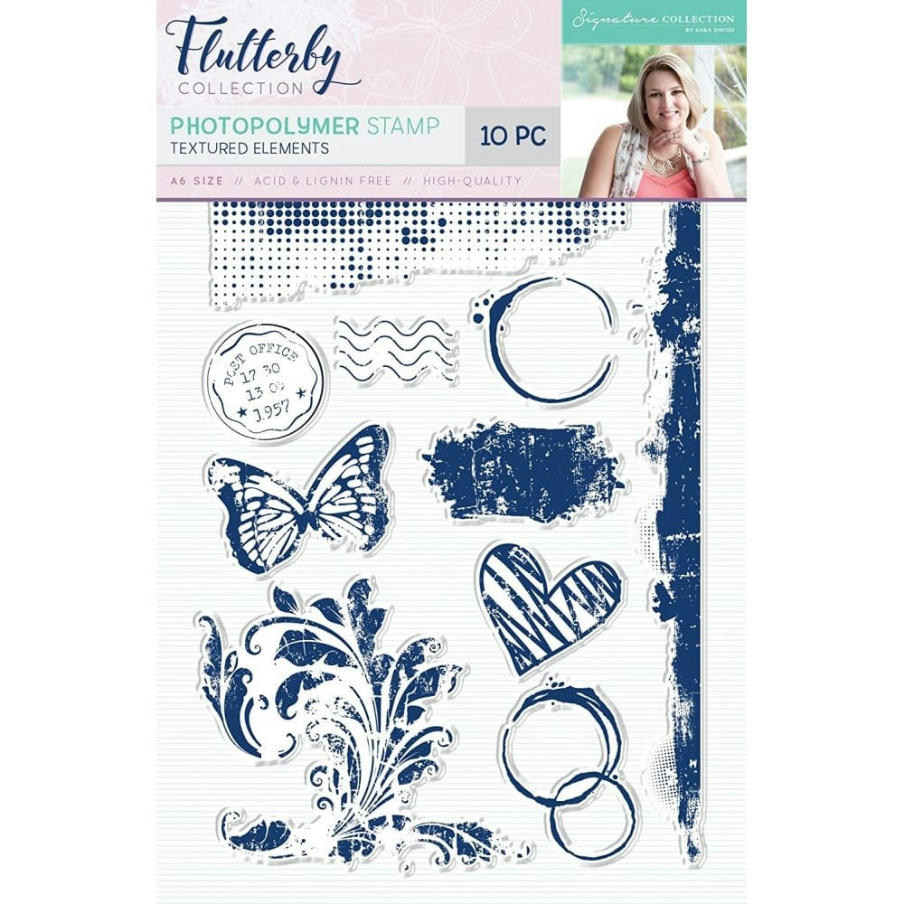 Crafters companion clear Stamps - flutterby