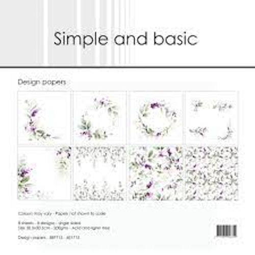 Simple and Basic Design Papers 30,5x30,5cm "Lavender Spirit" SBP715