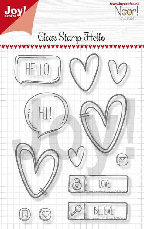 joy! clear stamp - Hello