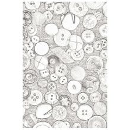 665728 Sizzix 3-D Textured Impressions Embossing Folder - Vintage Buttons