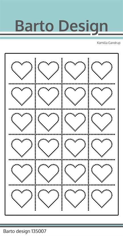 Barto design dies - Background hearts