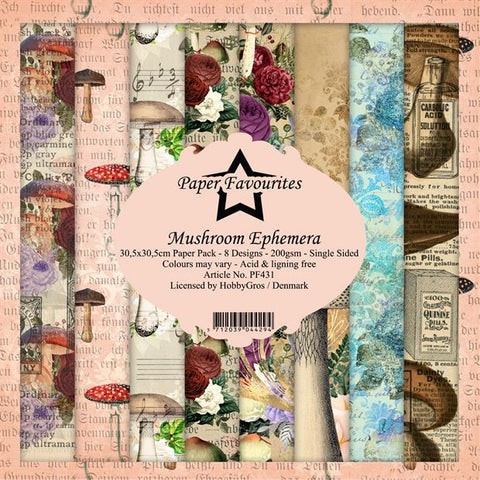 Paper Favourites pack 12x12 - Mushroom Ephemera