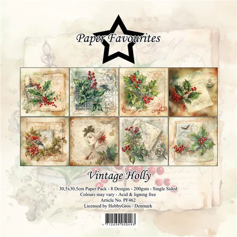 Paper Favourites pack 12x12 - Vintage Holly