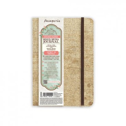 Stamperia Mixed media journal A5 - 20 plain stone paper pages