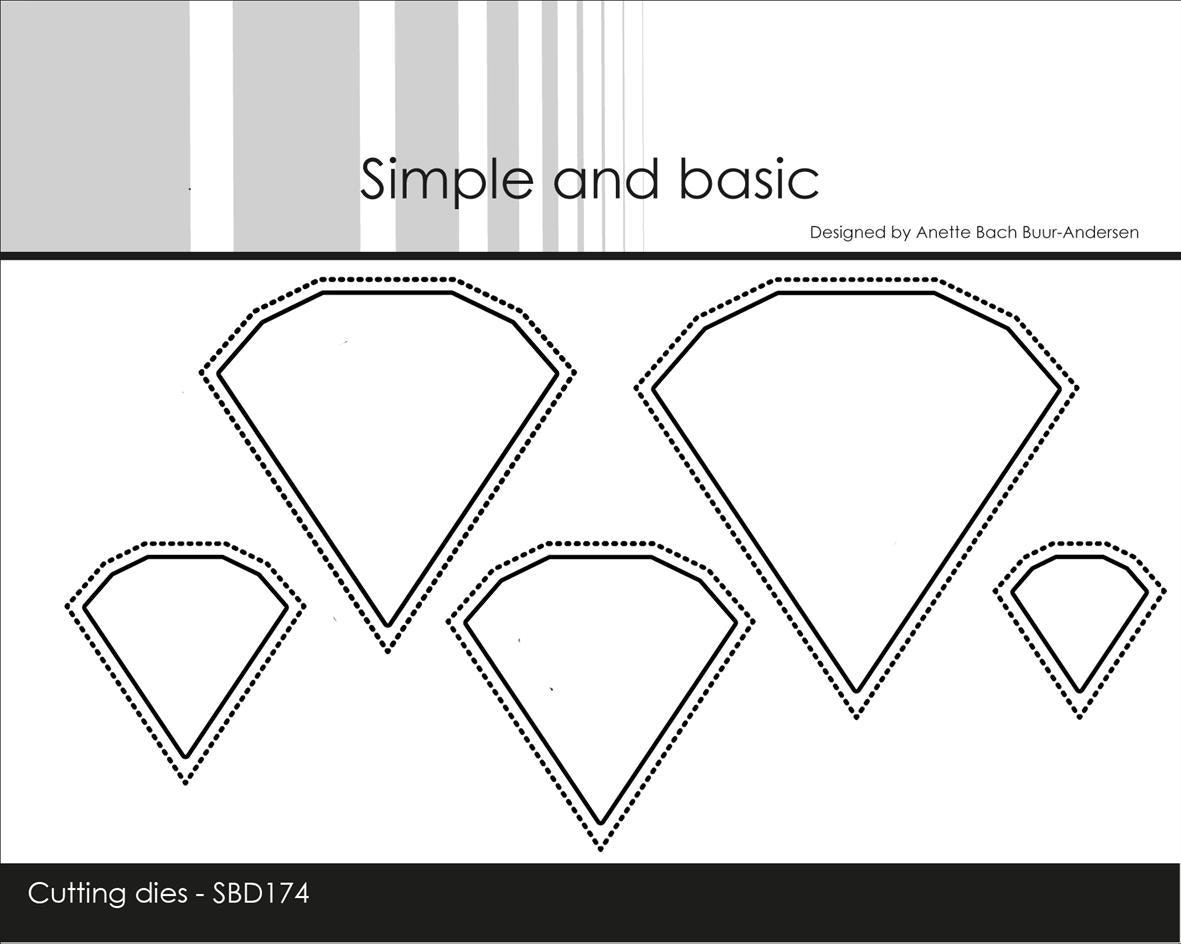 Simple and Basic die "Outline Diamonds" SBD174