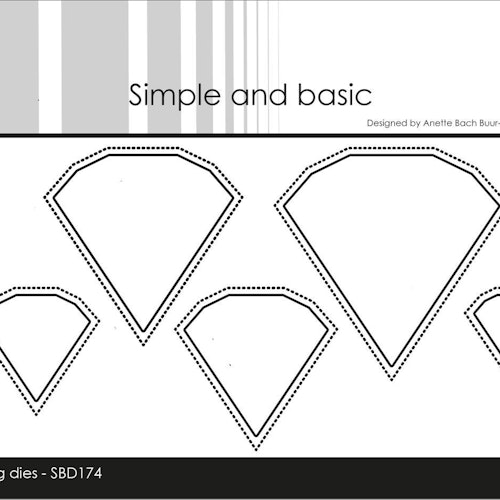 Simple and Basic die "Outline Diamonds" SBD174