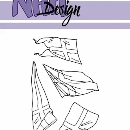 NHH Design Clearstamp - Flaggor NHHC145