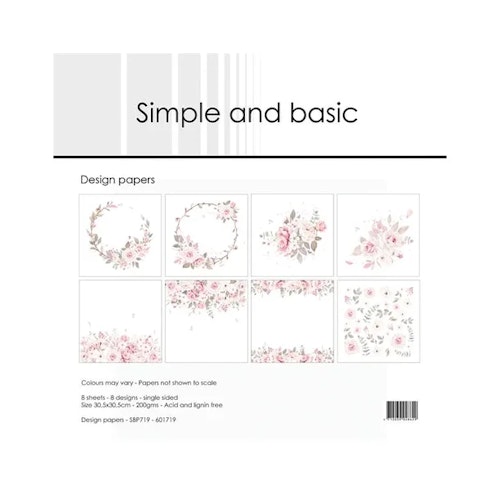 Simple and Basic Design Papers 30,5x30,5cm "Flower Garden" SBP719