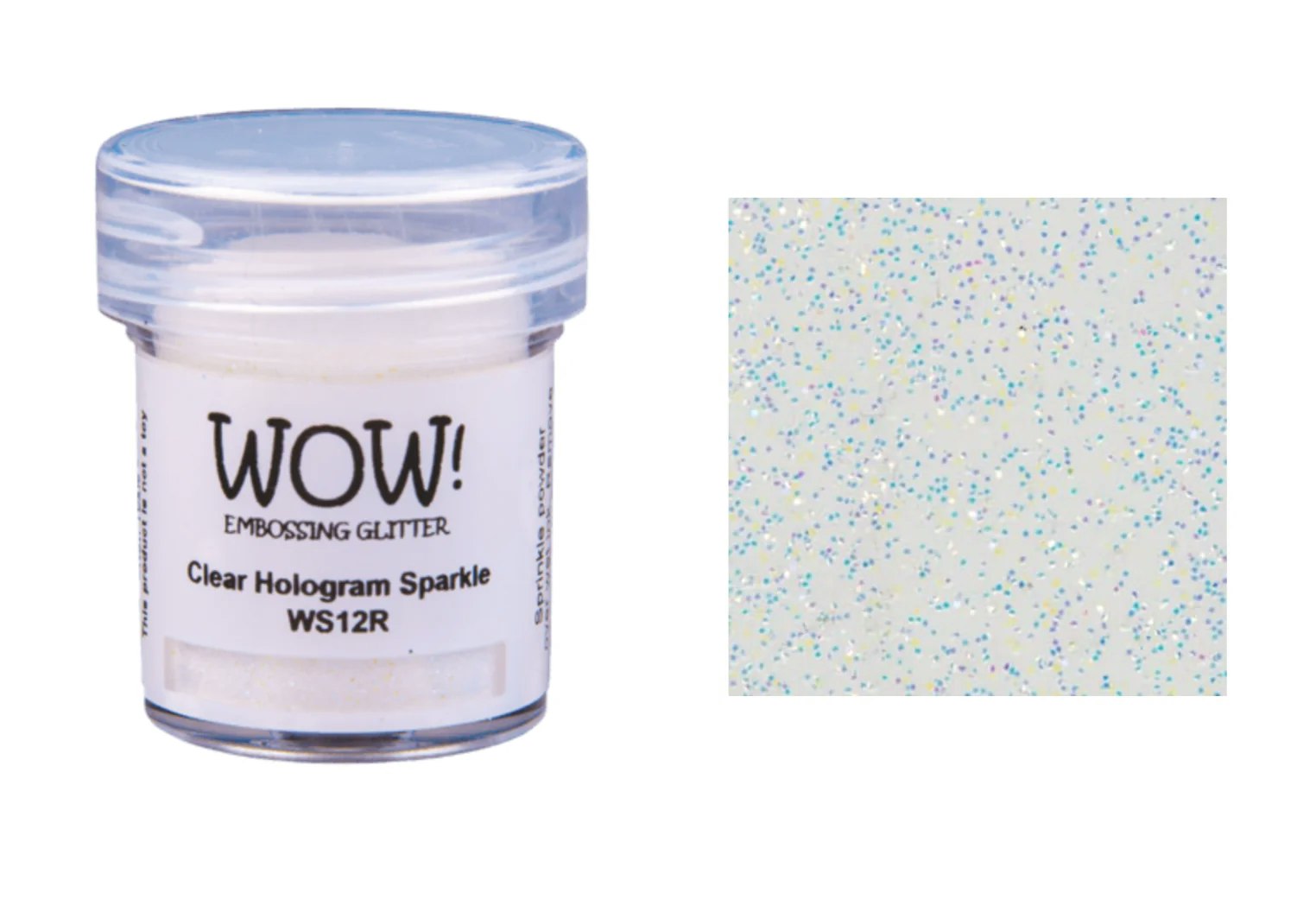 WOW! Embossing Glitter "Clear Hologram Sparkle" WS12R