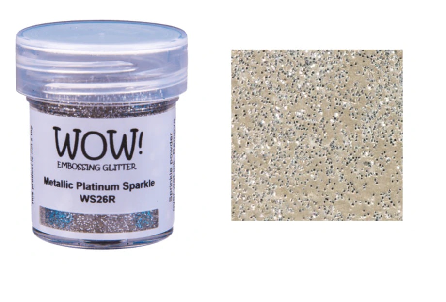 WOW! Embossing Glitter "Metallic Platinum Sparkle" WS26R