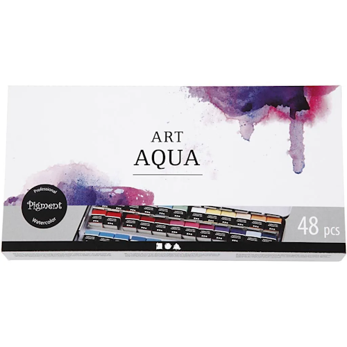Art Aqua, akvarellfärg 48 färger