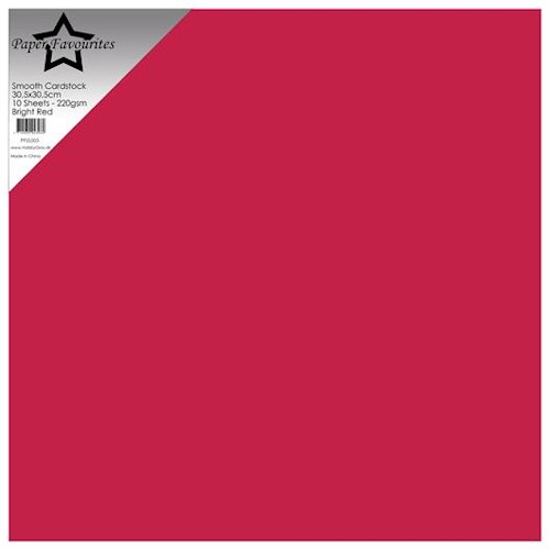 Paper Favourites Smooth Cardstock "Bright Red"