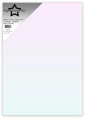 Paper Favourites Mirror Card Glossy "Holo Waves" PFSS102