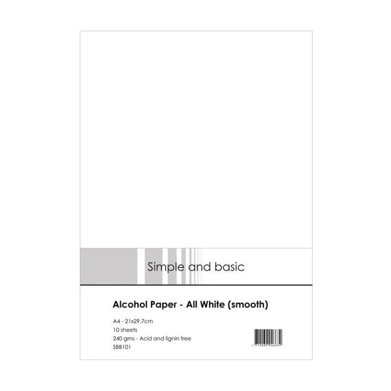 Simple and basic "Alcohol Paper - All White (Smooth)" SBB101