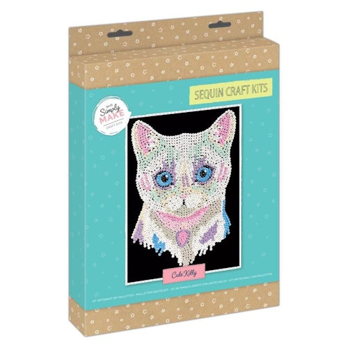 Docrafts Sequin Craft Kit - Cute Kitty