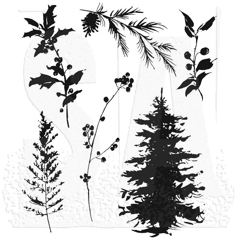 Stampers Anonymous Tim Holtz CMS443, Winter Watercolor 2