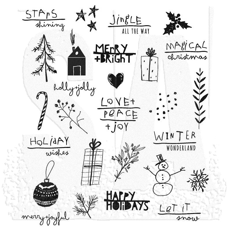 Stampers Anonymous Tim Holtz CMS386 Seasonal scribbles