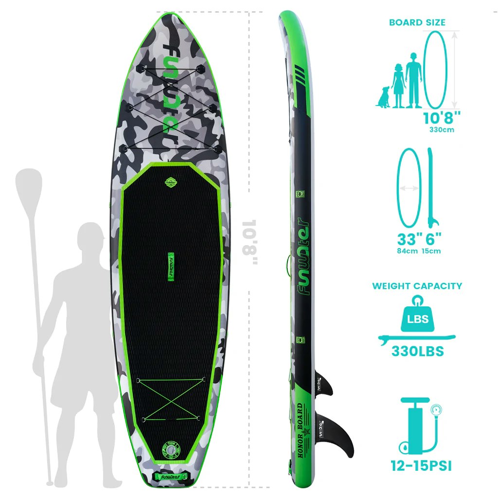 AQUIST SUP bräda-summer inflatable stand up paddle board sup honor green color waterproof sport leisure touring