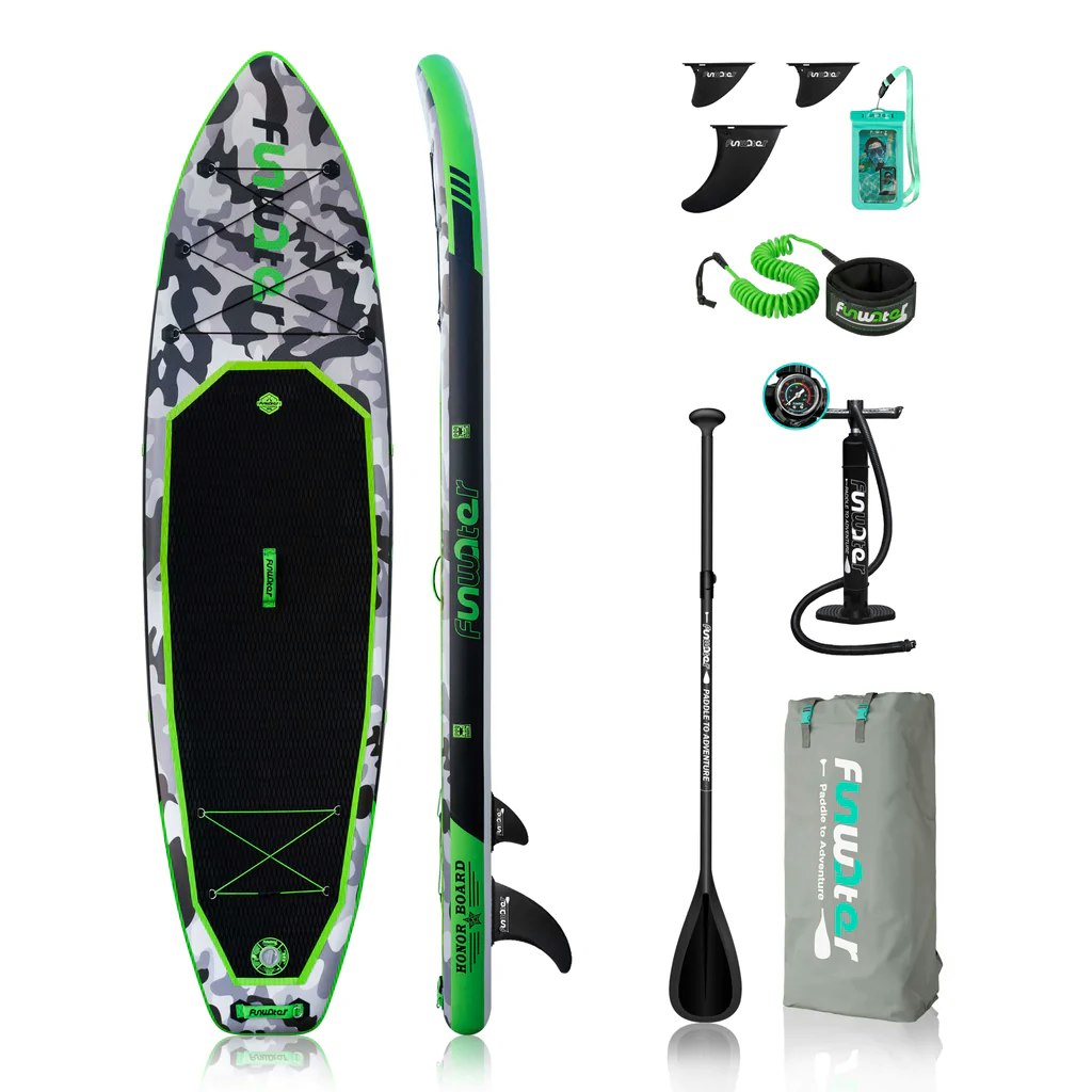 AQUIST SUP bräda-summer inflatable stand up paddle board sup honor green color waterproof sport leisure touring
