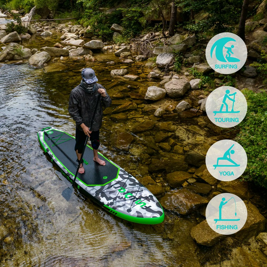 AQUIST SUP bräda-summer inflatable stand up paddle board sup honor green color waterproof sport leisure touring