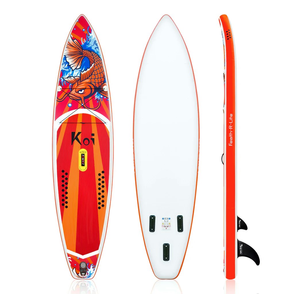 SUPFR01A  funwater summer feath r lite paddle board koi fish fashion 3 fins touring surfing waterproof affordable leisure