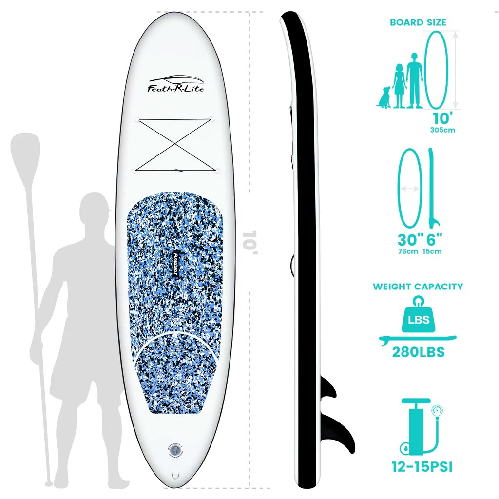 SUPFR04A  funwater summer feath r lite paddle board camouflage waterproof touring fitness leisure sport affordable
