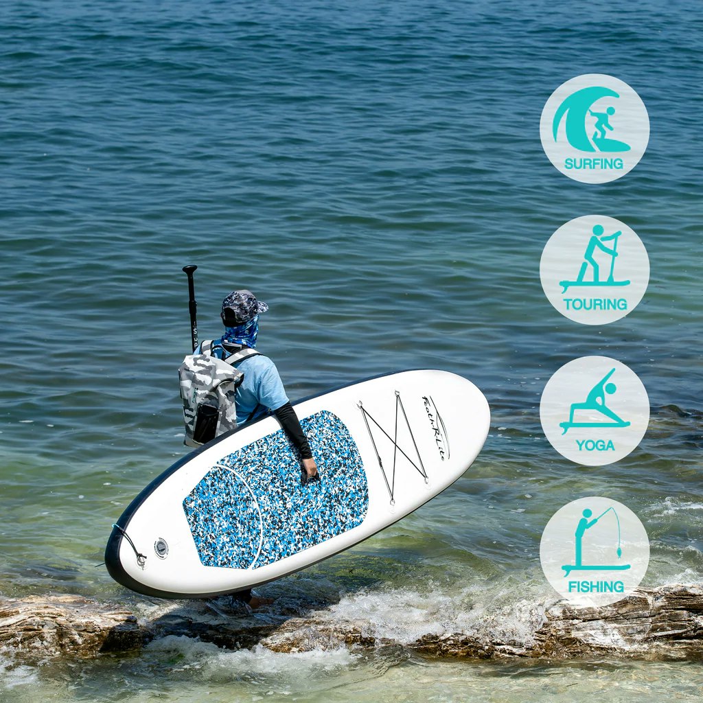 SUPFR04A  funwater summer feath r lite paddle board camouflage waterproof touring fitness leisure sport affordable