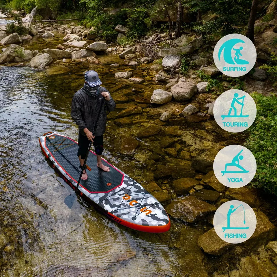 AQUIST SUP bräda-paddle board waterproof camouflage travel fitness leisure sport
