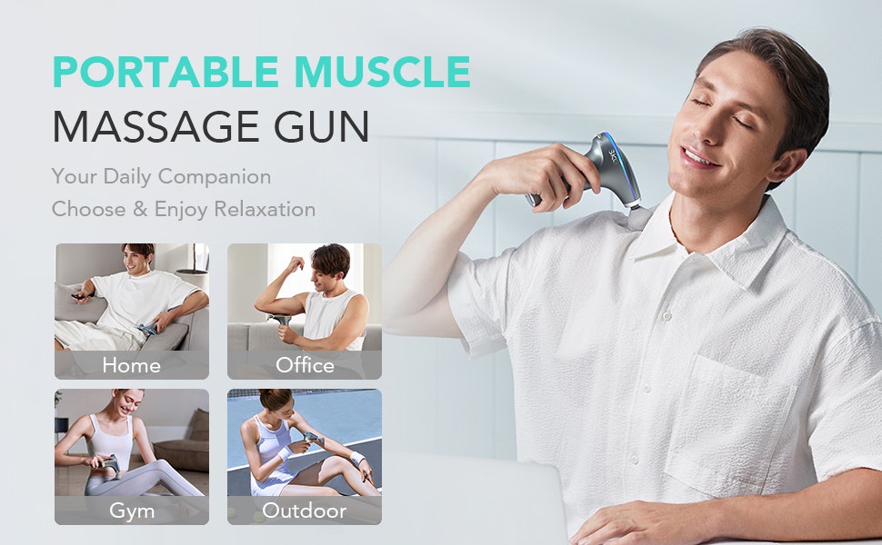SKG Massage Gun F7-EN Gray / SKG Massagepistol F7-EN Grå
