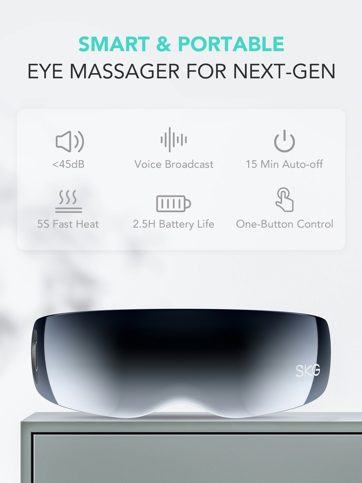 SKG E7 2-IN-1 VIBRATION HEATED EYE MASSAGER