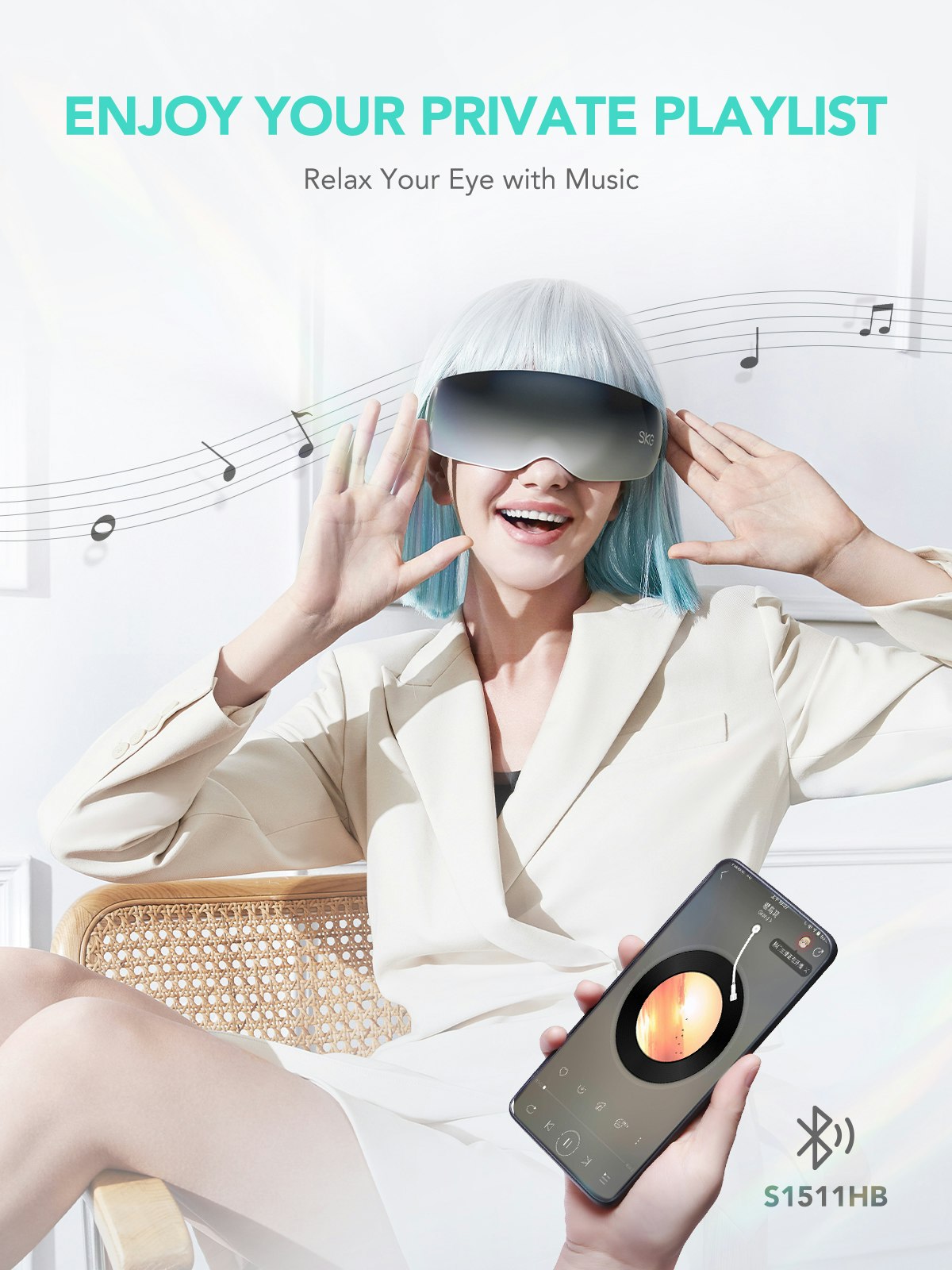 SKG E7 2-IN-1 VIBRATION HEATED EYE MASSAGER