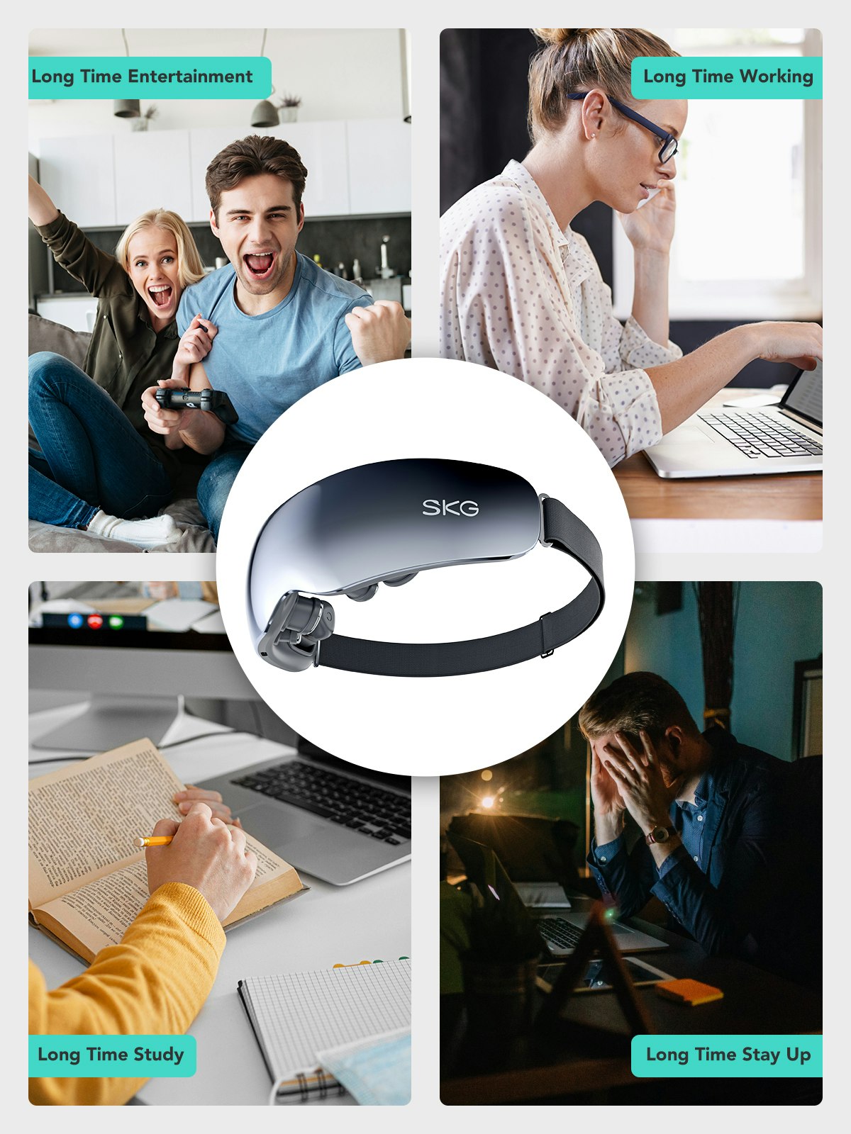 SKG E7 2-IN-1 VIBRATION HEATED EYE MASSAGER
