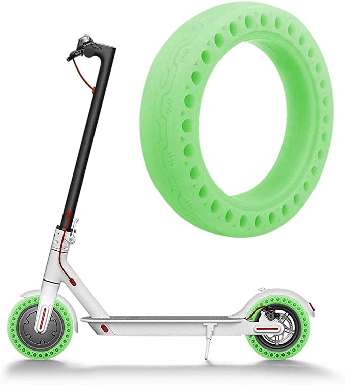 8.5 Inch Grön fluorescerande gummi däck med honeycomb-struktur för XIAOMI Scooter