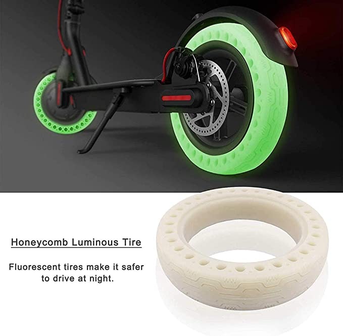 8.5 Inch Grön fluorescerande gummi däck med honeycomb-struktur för XIAOMI Scooter
