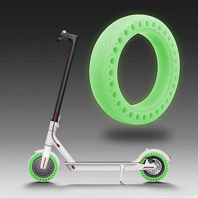 8.5 Inch Grön fluorescerande gummi däck med honeycomb-struktur för XIAOMI Scooter