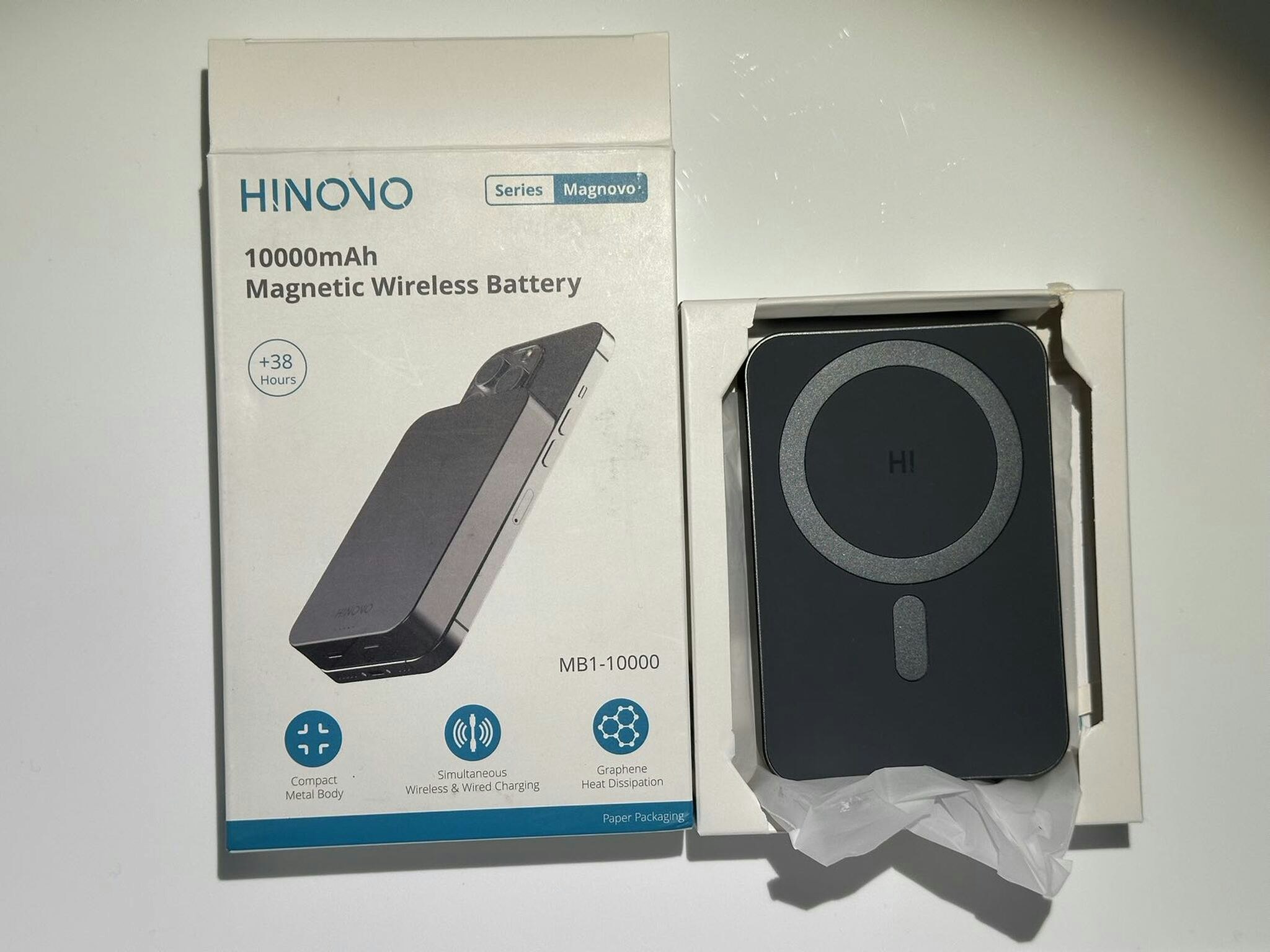 HINOVO MK-10K 10000 mAh magsafe powerbank för iphone (Fynd)