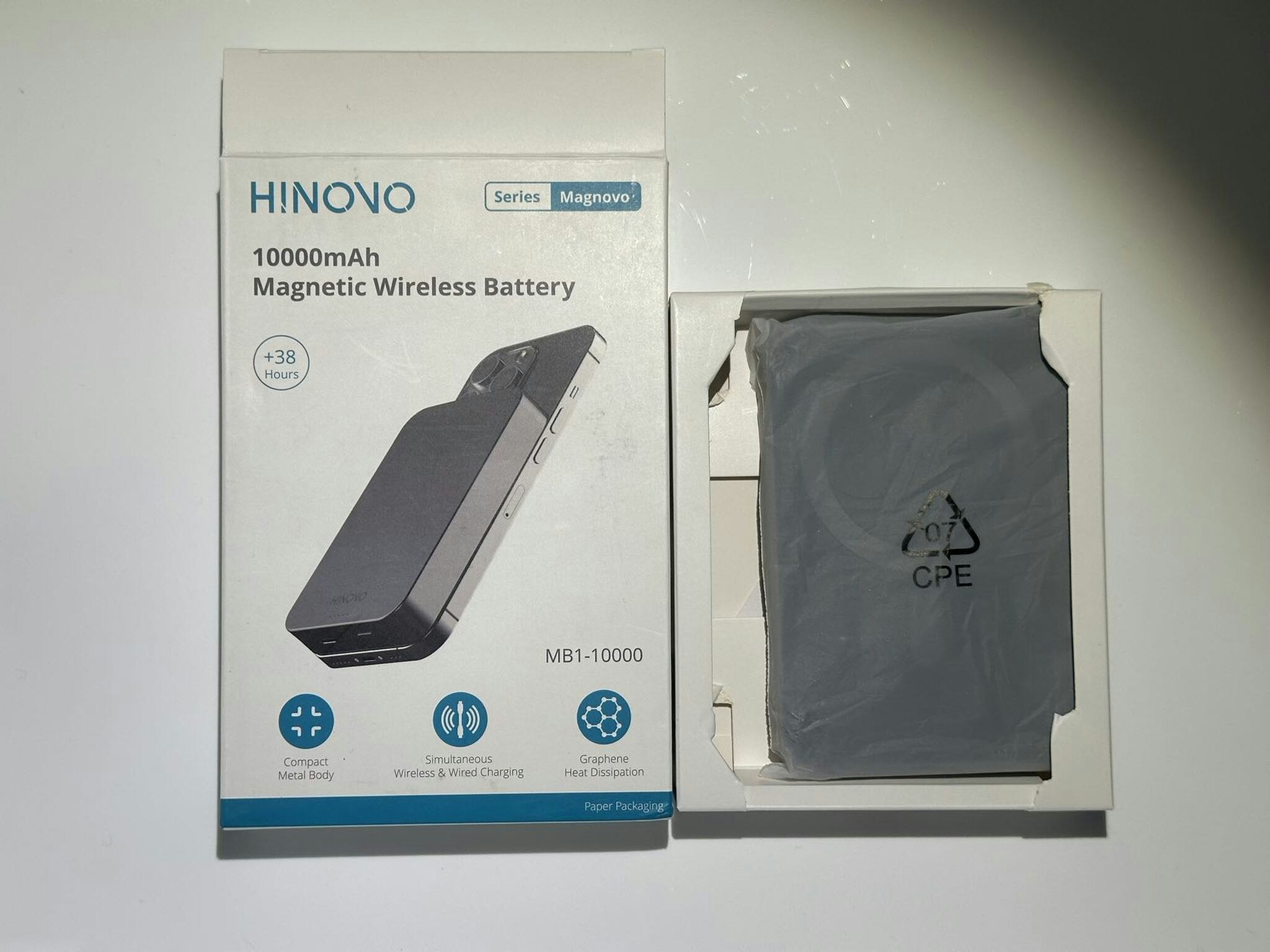 HINOVO MK-10K 10000 mAh magsafe powerbank för iphone (Fynd)