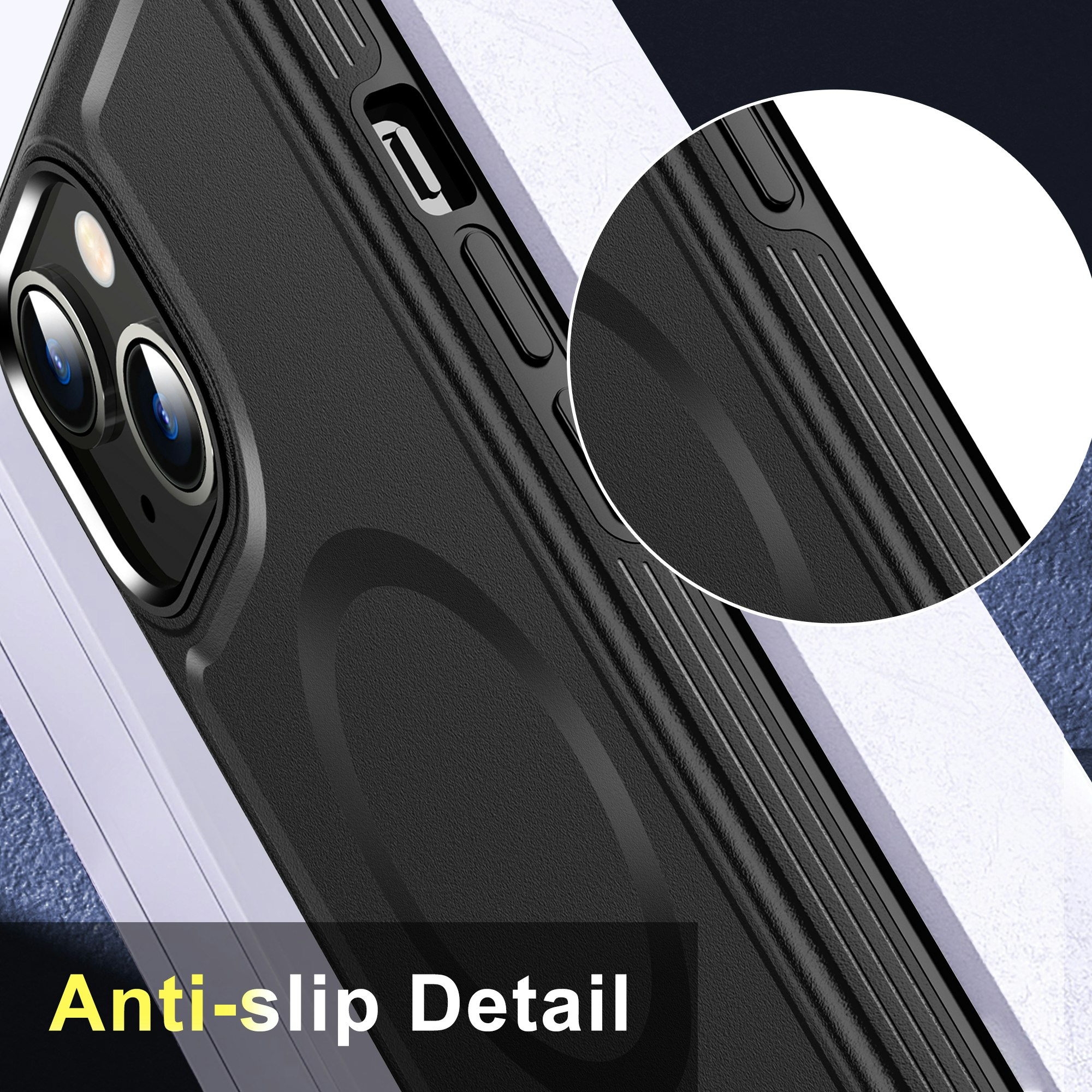 Kirin sheild Magnetiskt iPhone 15 Serie Fodral, Mag-safe skyddsfodral för iPhone 15 Serie, Dubblet skydd med en TPU-ram och en PC-bakpanel