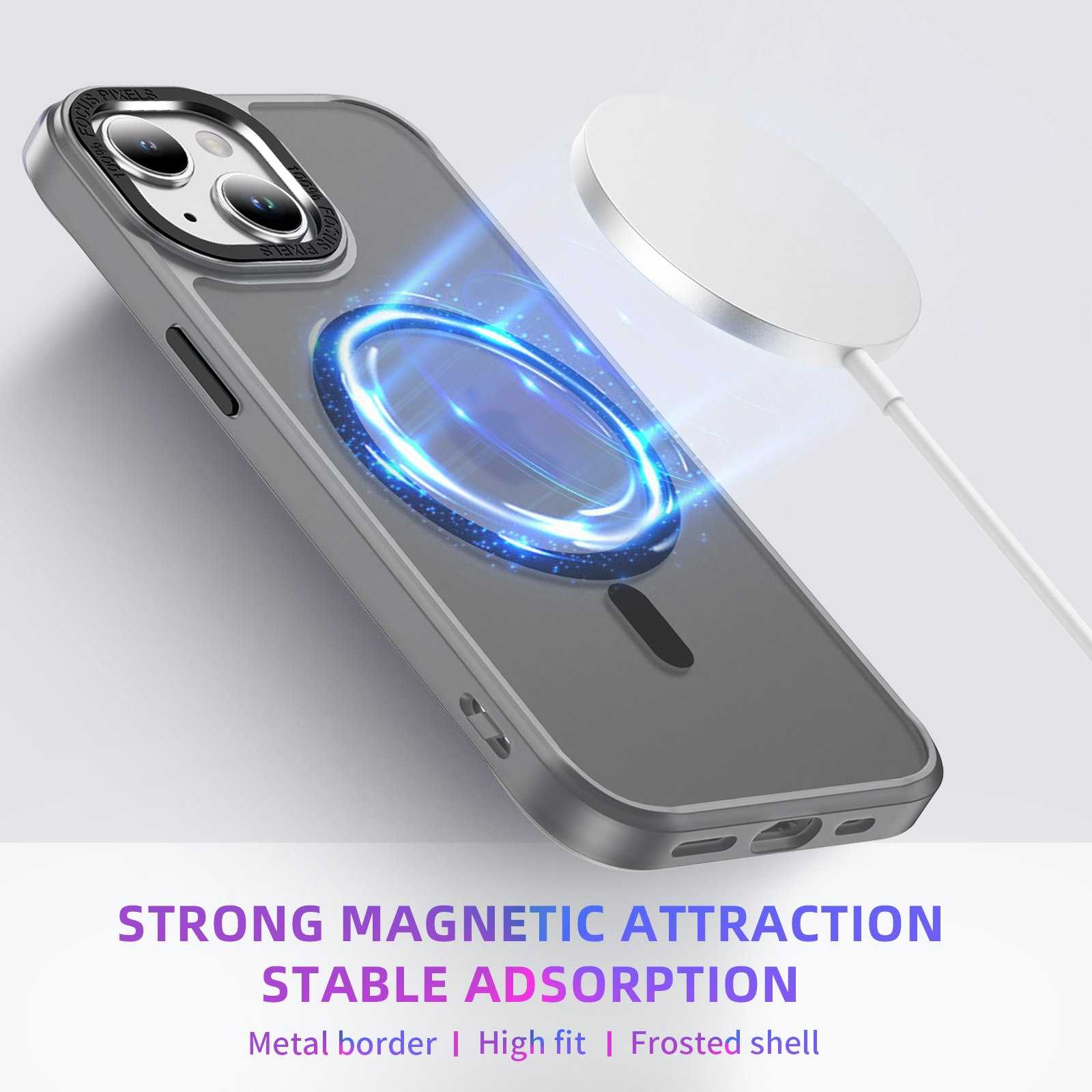 WJ Premium Transparent MagSafe-fodral för alla iPhone 15-modeller - elegant design med ultimat skydd