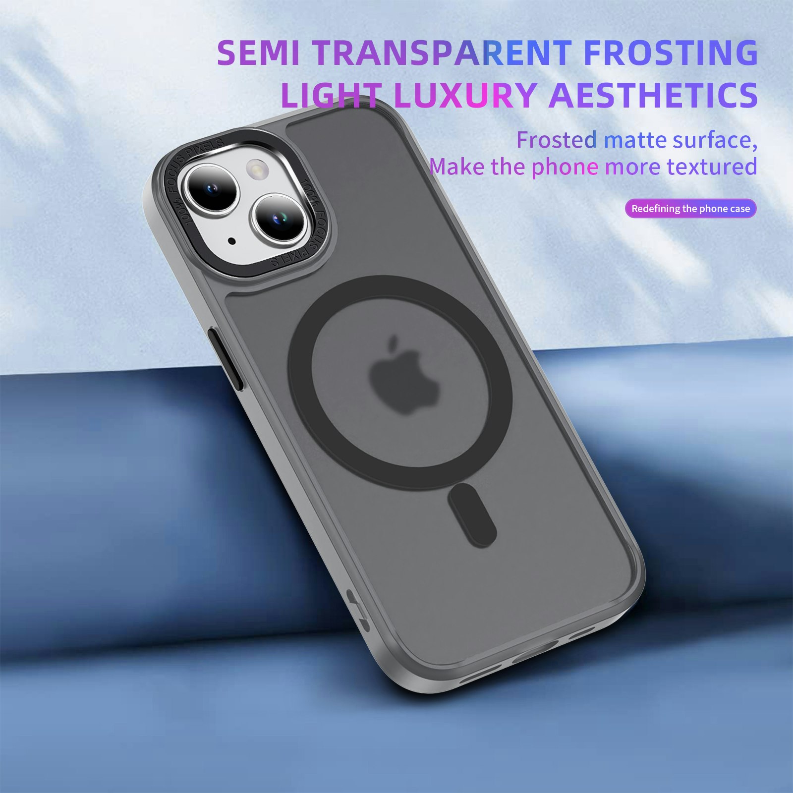 WJ Premium Transparent MagSafe-fodral för alla iPhone 15-modeller - elegant design med ultimat skydd