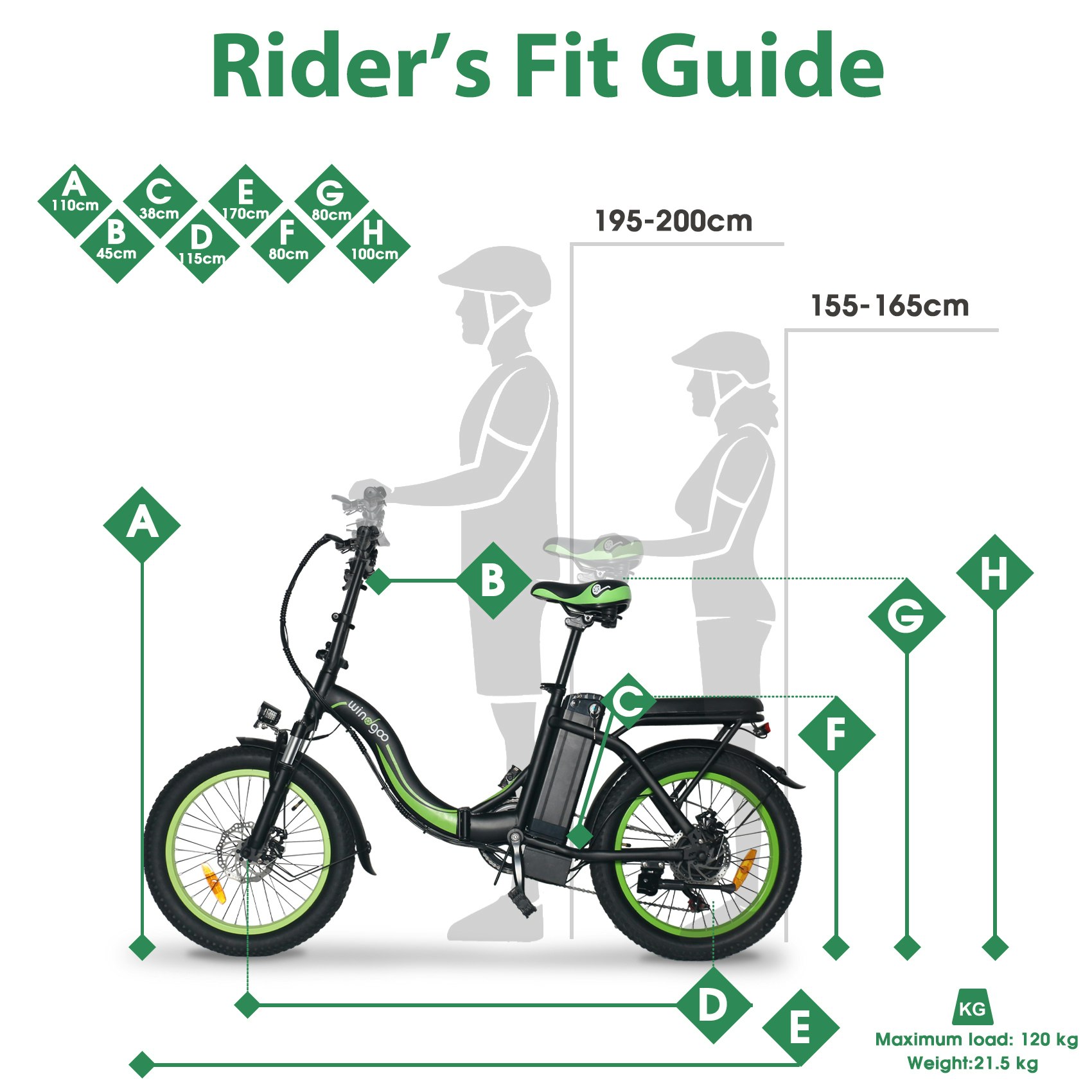 Windgoo E20 elektrisk (terräng) hopfällbar cykel