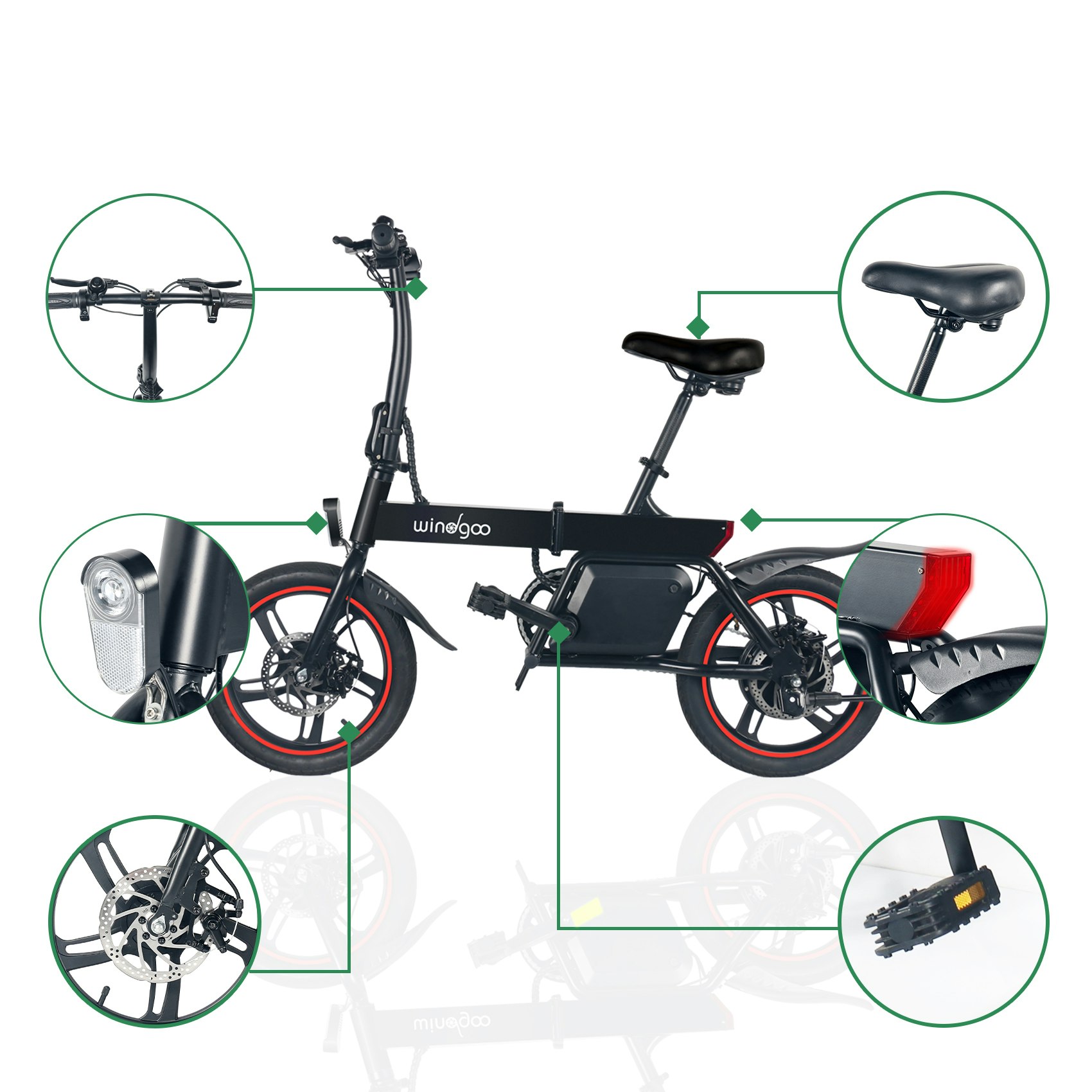 Windgoo B20 Pro Elektrisk 16-tums Hopfällbar Cykel  OM B20 PRO