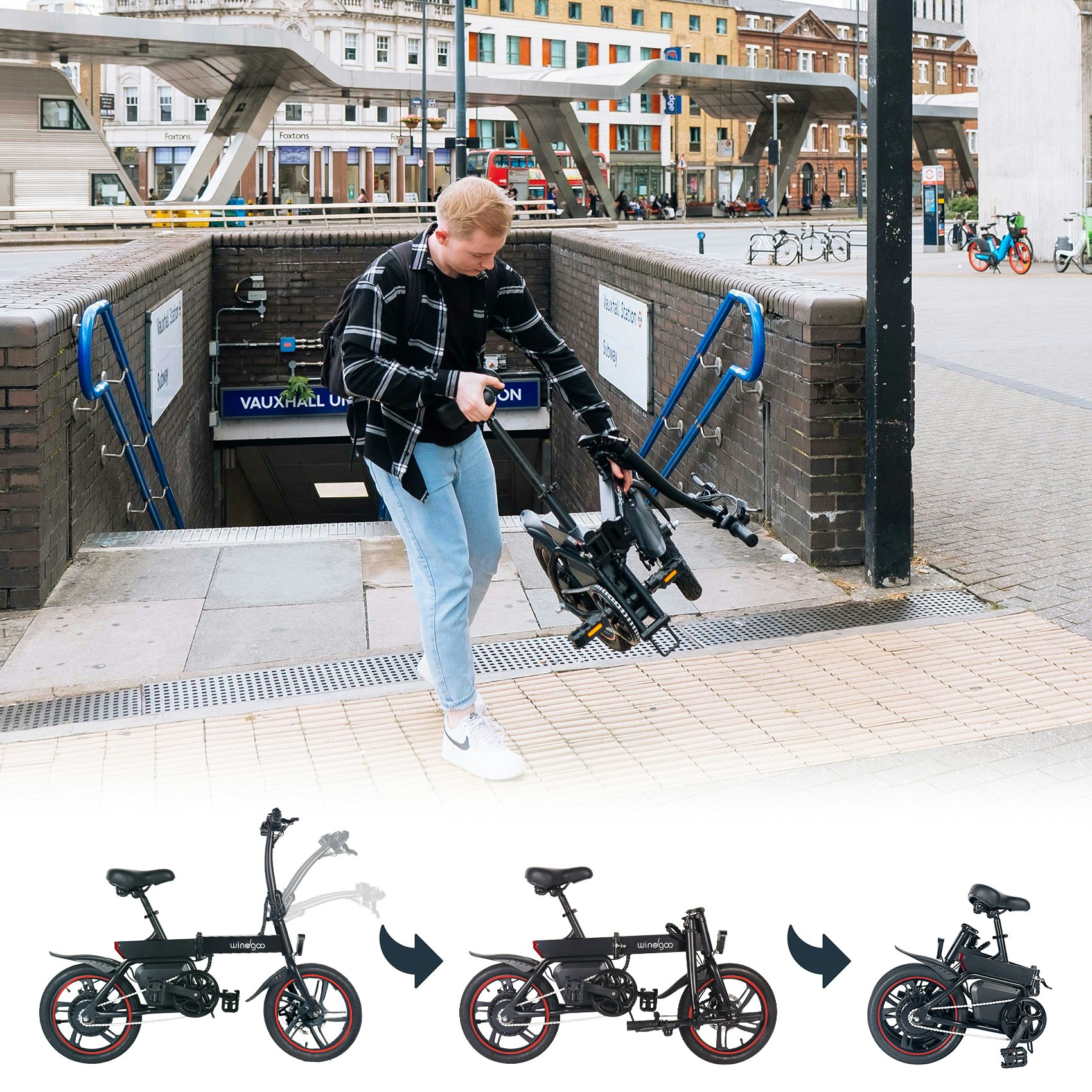 Windgoo B20 Pro Elektrisk 16-tums Hopfällbar Cykel  OM B20 PRO